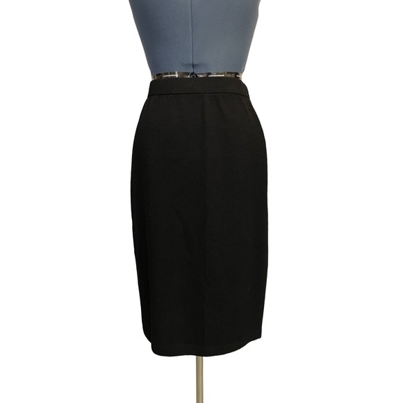 St John Collection 3 Piece Black White Trim Jacket S Sleeveless Top M Skirt 10 - Picture 5 of 10